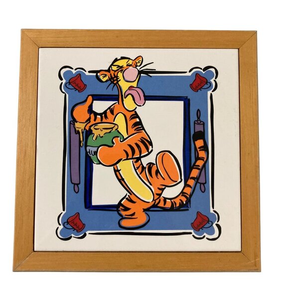 Disney Tigger Ceramic Tile Wall Hanging Trivet By Treasure Craft - Picture 1 of 3